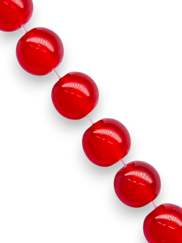GLASS BEADS - RED - 8 Mm - ±100-Piece
