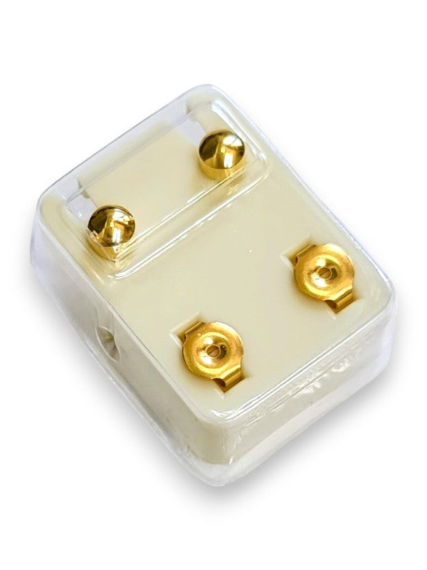 Sterilized Stainless STEEL EAR Piercing STUDS - LARGE - GOLD