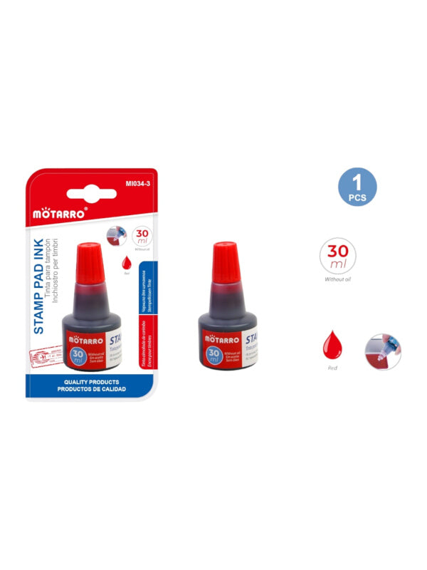 Motarro Stamp Pad Ink - Red 30 ml