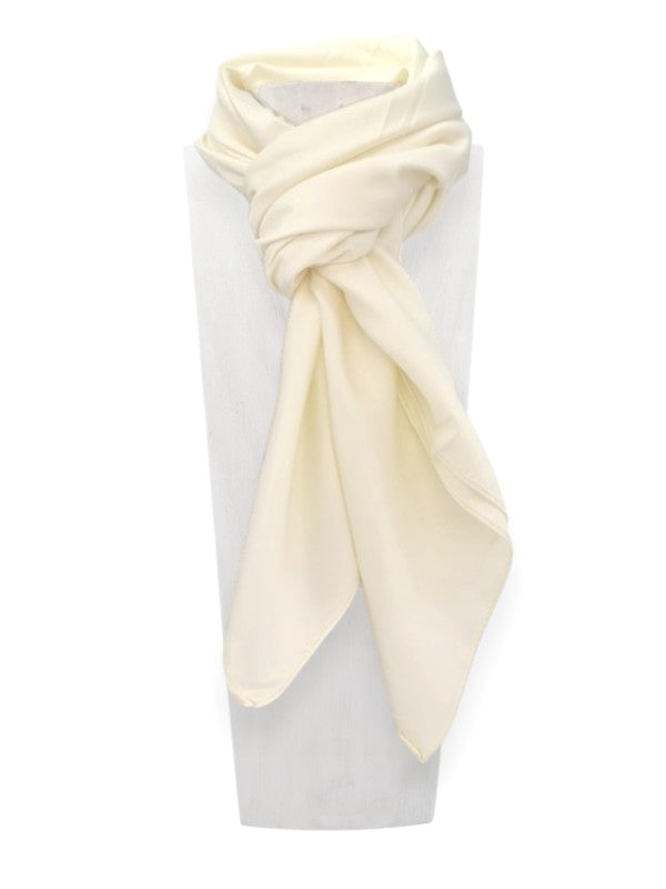 Silk Scarf - Cream, ±94×94 cm