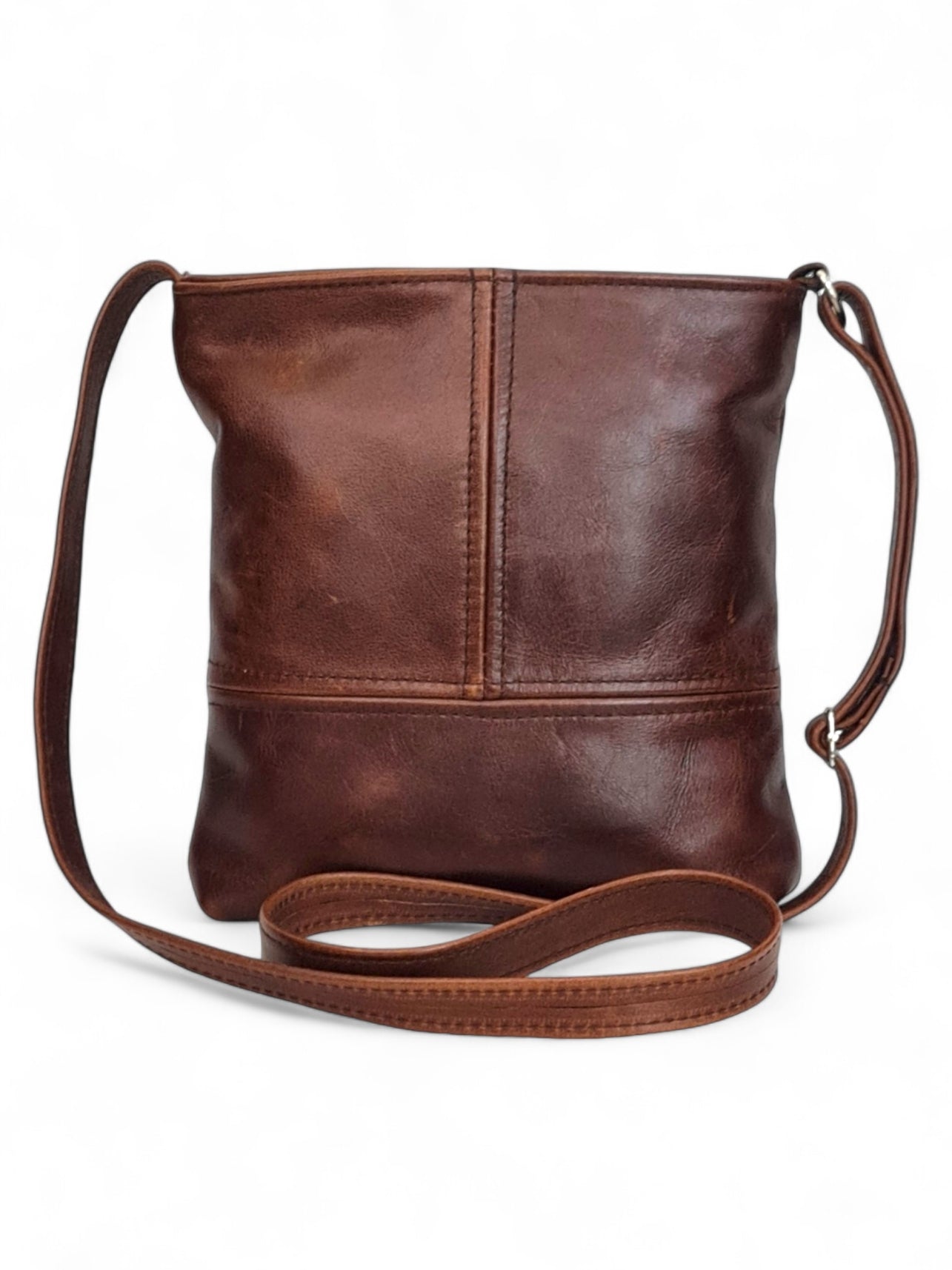 Leather BAG - BROWN ±23×20×5 Cm