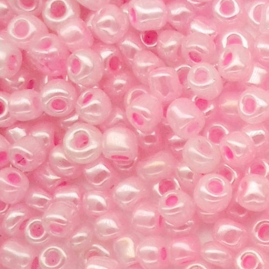 Seed Beads - Size 8/0, Ceylon Pink