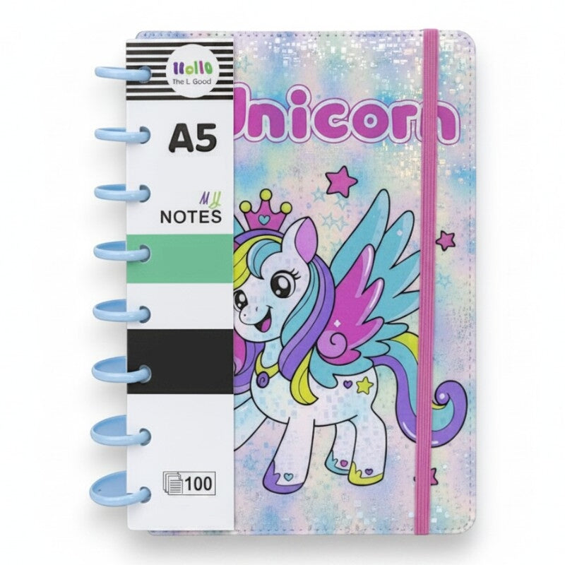 Notebook - A5 - Unicorn - BLUE