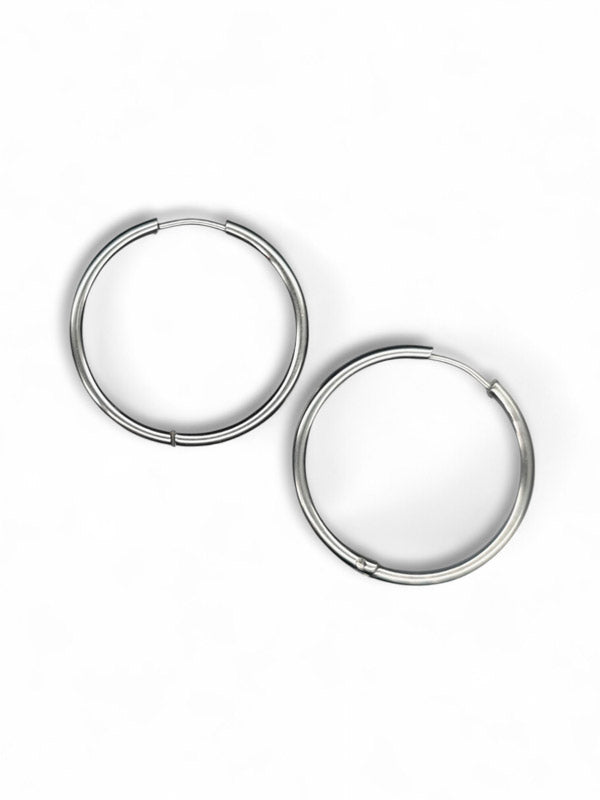 Stainless Steel Earrings - Round, Inside 20 mm