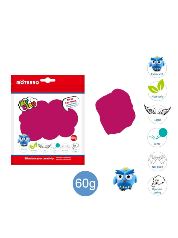 Motarro Air Clay - Dark Pink, 60 g