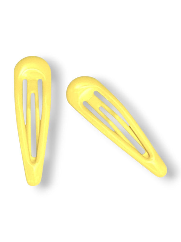 Hair Clips - Yellow, 5 cm 10-Piece