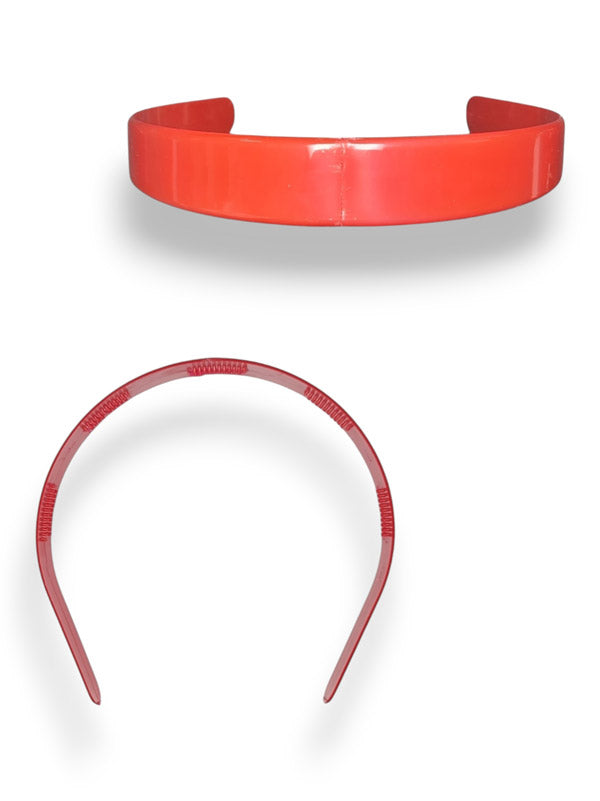 Alice Band - Red, 25 mm 6-Piece