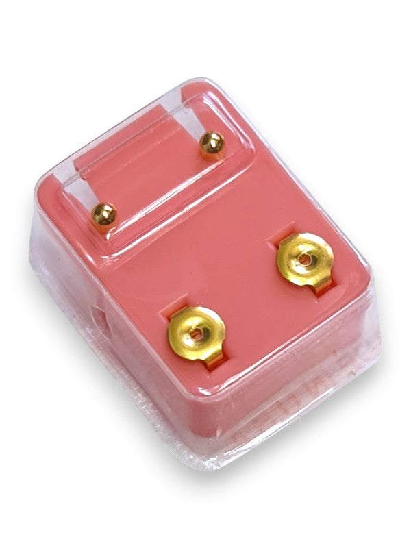 Sterilized Stainless STEEL EAR Piercing STUDS - MINI - GOLD Plated BALL