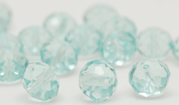 Glass Crystal Rondelle Transparent Faceted 3x4 mm (hole 1.0 mm)