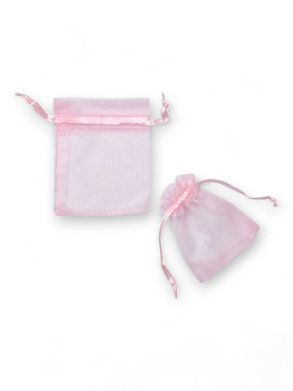 Organza Bag - Light Pink, 7×9 cm ±12-Piece