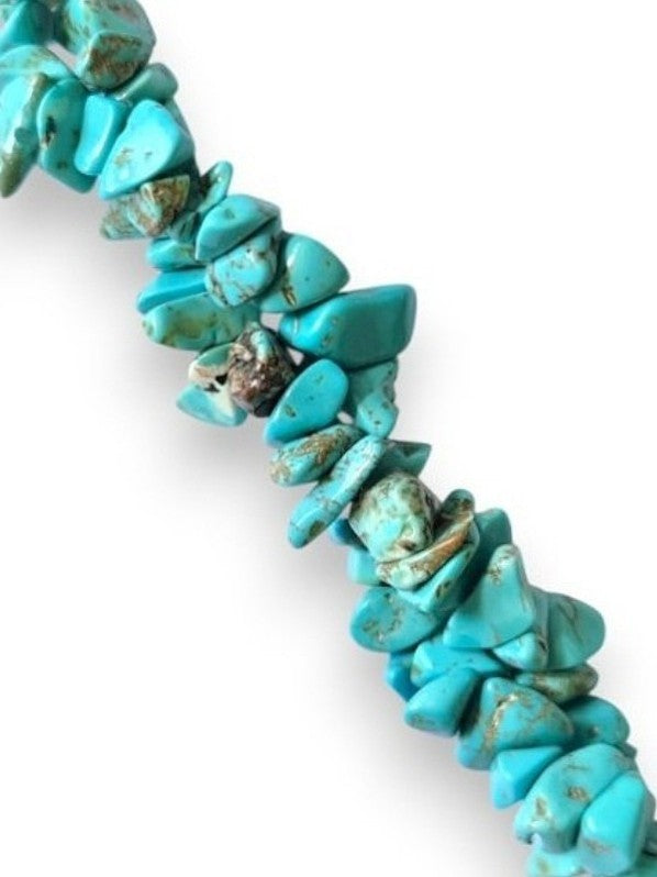 Semi - Precious Stone Beads - Small Chips, Turquoise, ±5 - 8 mm