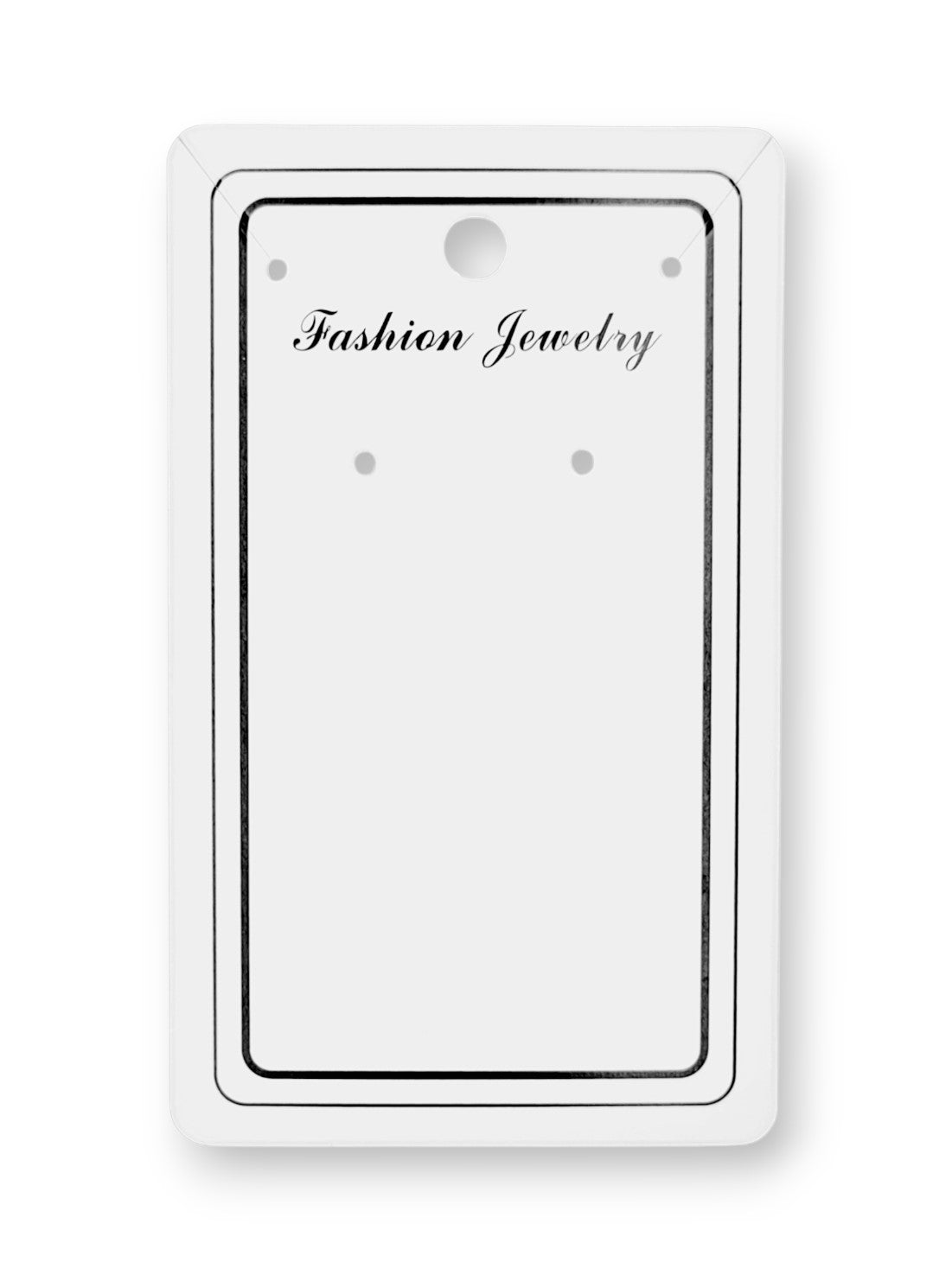 Jewellery Display Tags - Earrings And Necklace, White, ±6×10 cm ±100-Piece
