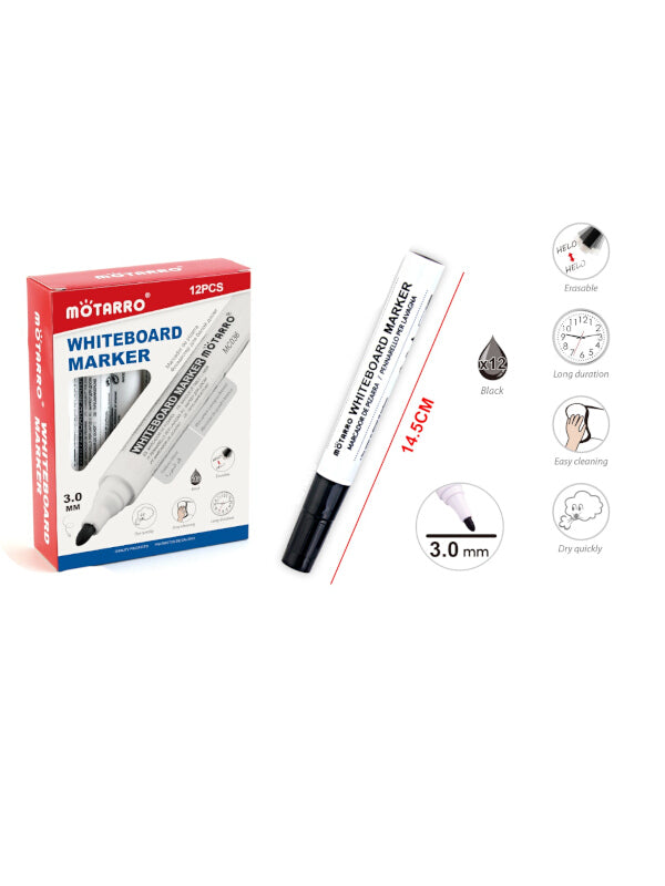Motarro Whiteboard Marker - 12-Piece