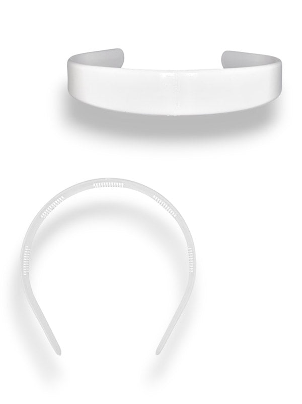 Alice Band - White, 25 mm 6-Piece