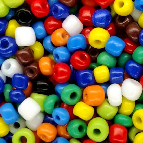 Seed Beads - Size 8/0, Opaque Mixed Colours, Col - Omix