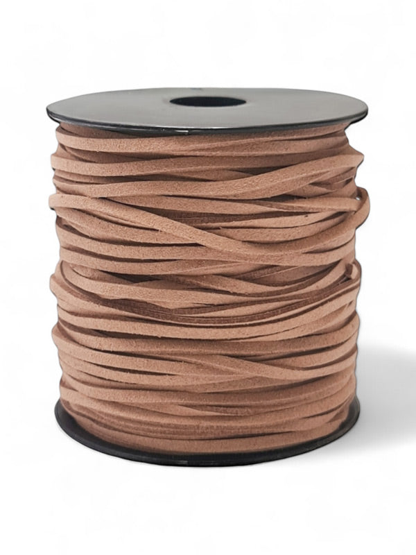 Faux Suede Cord - Saddle Tan, 2.5 mm, ±45 m Reel