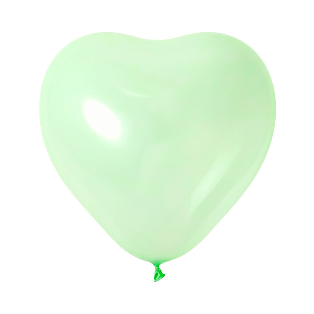 PARTY Balloons - LIGHT GREEN Hearts - 10"