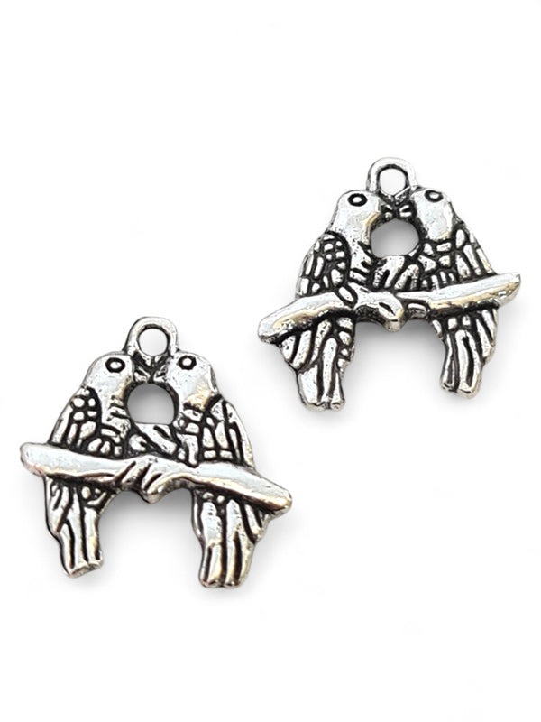 Metal Charm - Bird ±19×18 mm ±50-Piece (image On 2 Sides)