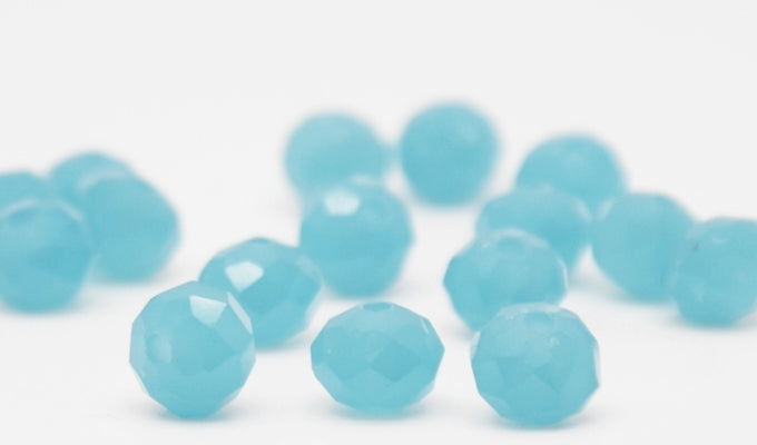 Glass Crystal Rondelle Semi - Transparent Faceted 3x4 mm (hole 1.0 mm)