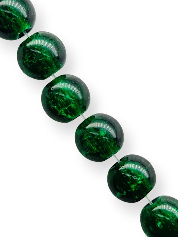 Glass Beads - Sparkle, Emerald, 6 mm, ±140-Piece