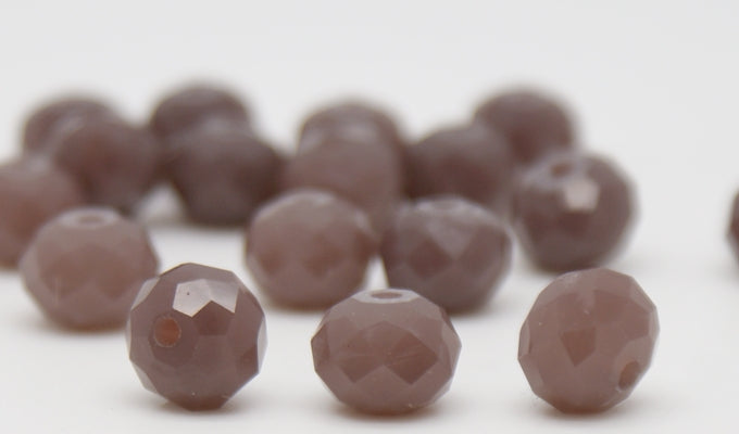 Glass Crystal Rondelle Semi - Transparent Faceted 3x4 mm (hole 1.0 mm)