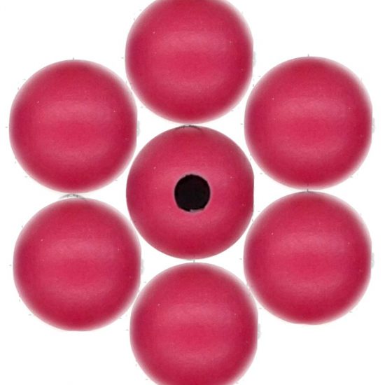 WOOD Painted - ROUND - 25 Mm - HOLE 4 - 5 Mm - Magenta