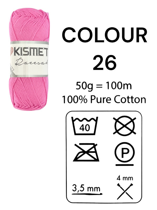 Kismet Raeesah - 100% Pure Cotton, 50 g/100 m, Colour 26 - Image 2
