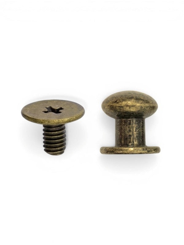 Binding Post - Antique Brass - 7 mm - - ±30 Sets - Image 2