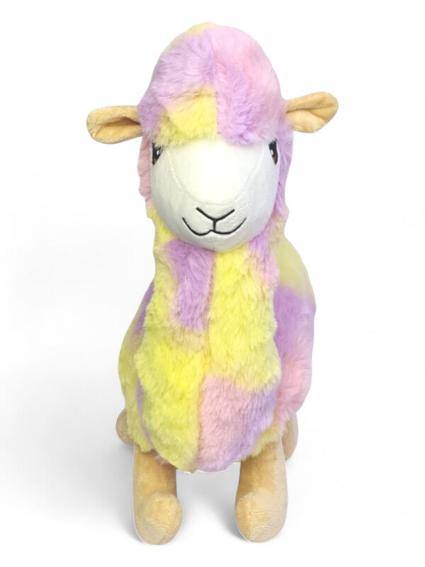 Kids Soft Toy - Lama, Yellow And Purple, ±23×28 cm - Image 2