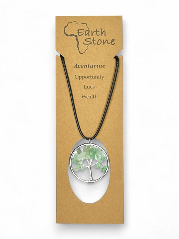 Earth Stone Beads - Tree Of Life, Round, Aventurine - Image 2