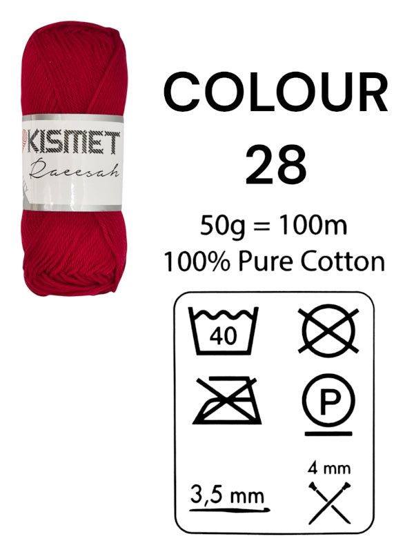 Kismet Raeesah - 100% Pure Cotton, 50 g/100 m, Colour 28 - Image 2