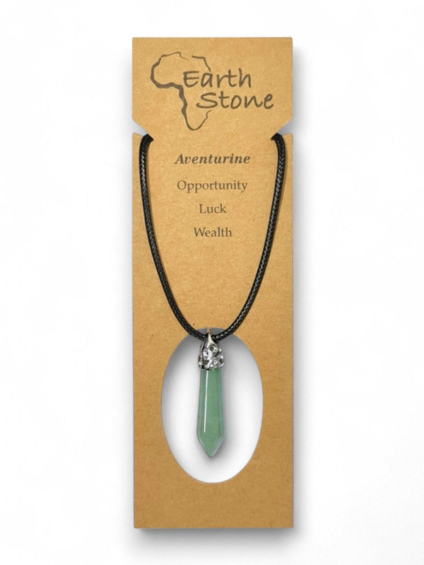 Earth Stone Beads - Hexagon Drop, Aventurine - Image 2