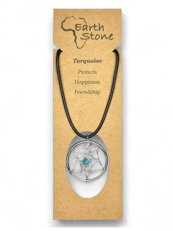 Earth Stone Beads - Dreamcatcher, Round, Turquoise - Image 2