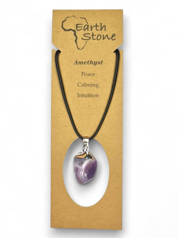 Earth Stone Beads - Capped Stone, Amethyst - Image 2