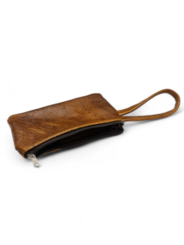 Leather PURSE WITH Handle - TAN - ±11×19 Cm - Image 2