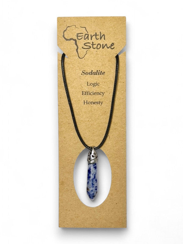 Earth Stone Beads - Hexagon Drop, Sodalite - Image 2
