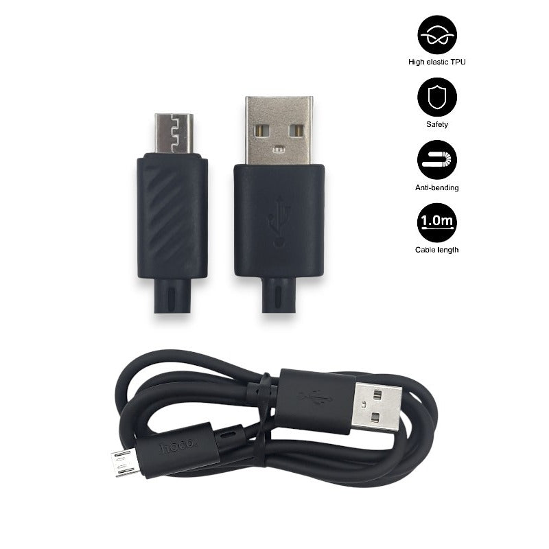 Hoco X88 - Micro Cable, Fast-Charging, 2.4a, 1 m Cable, Black - Image 2