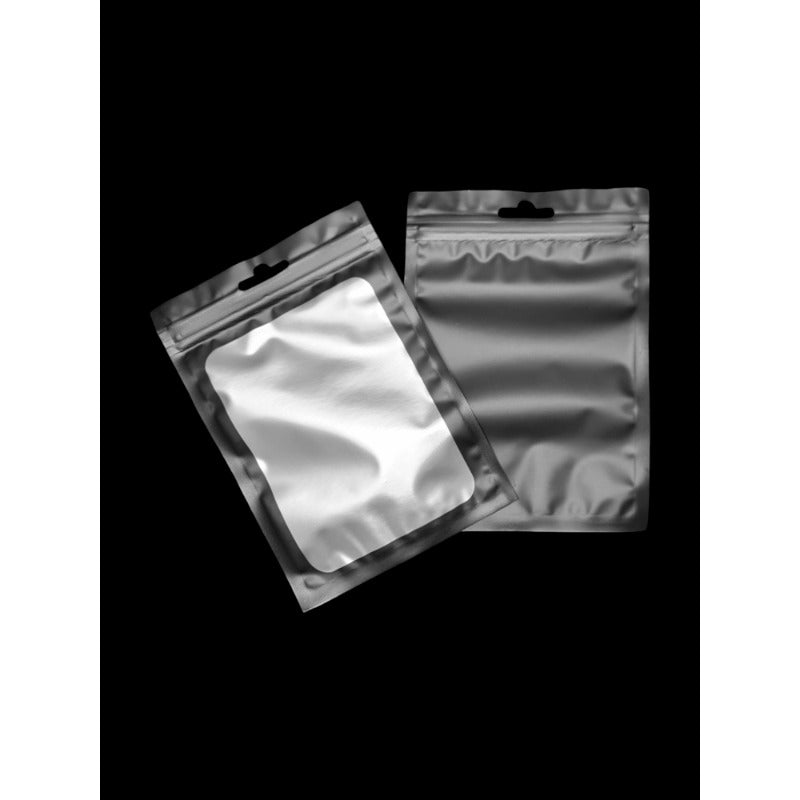 Cpp+pe - Frosted Transparent Window WITH a BLACK FRAME - Outside ±10.5×15 Cm - Inside ±9.5×12 Cm - Thickness 80 Microns ±50-P