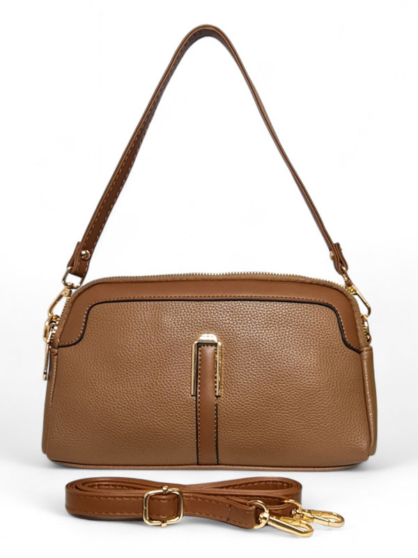 Ladies Bag - Brown, Straps Included, ±17×26 cm - Image 2