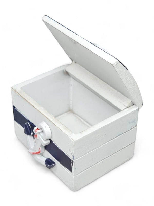 Nautical Treasure Box - White And Blue ±7.5×5.5×5.5 cm - Image 2