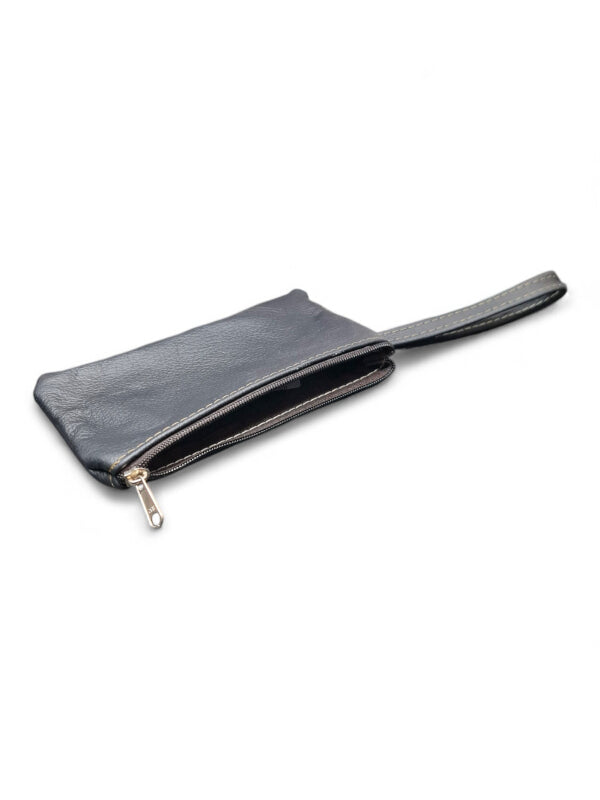 Leather PURSE WITH Handle - BLACK - ±11×19 Cm - Image 2