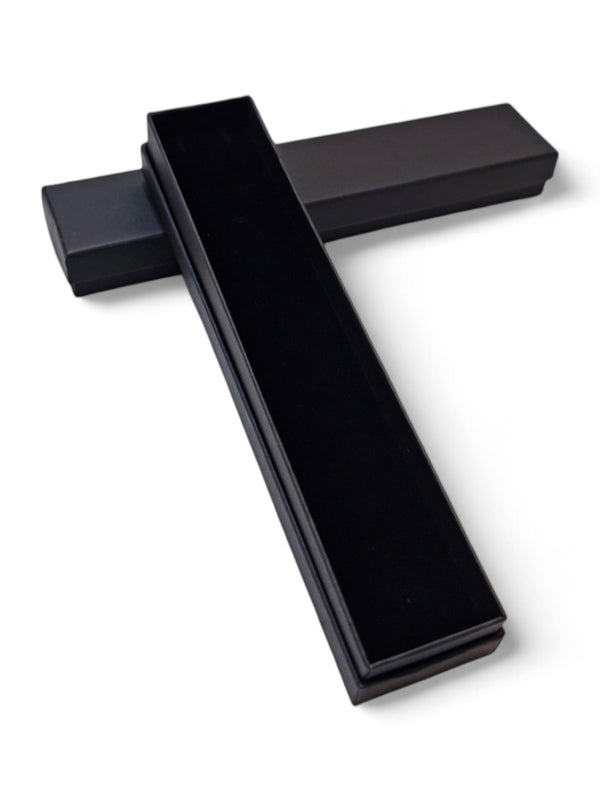 Jewellery Box - Black ±2.5×22.5×4.5 cm, Pendant On Chain - Image 2