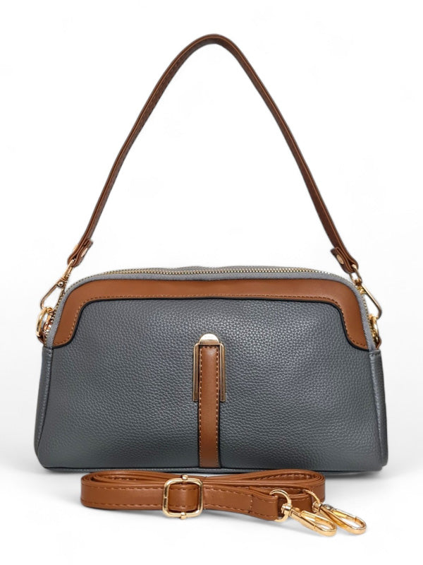 Ladies Bag - Grey, Straps Included, ±17×26 cm - Image 2