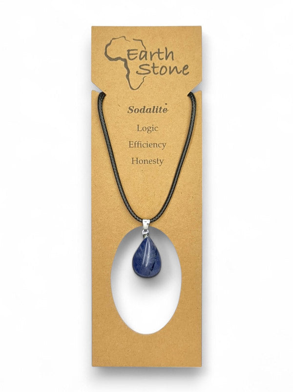Earth Stone Beads - Teardrop, Sodalite - Image 2