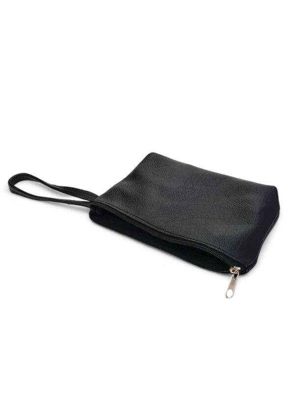 Leather Cosmetic PURSE - BLACK - ±13×21 Cm - Image 2