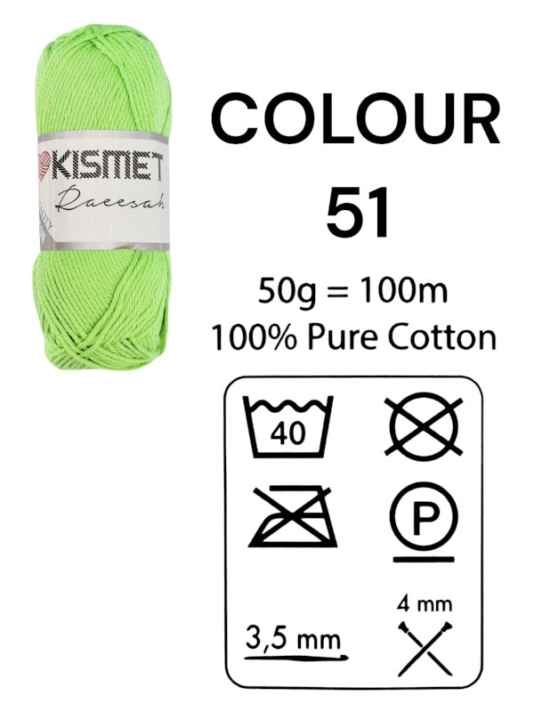 Kismet Raeesah - 100% Pure Cotton, 50 g/100 m, Colour 51 - Image 2
