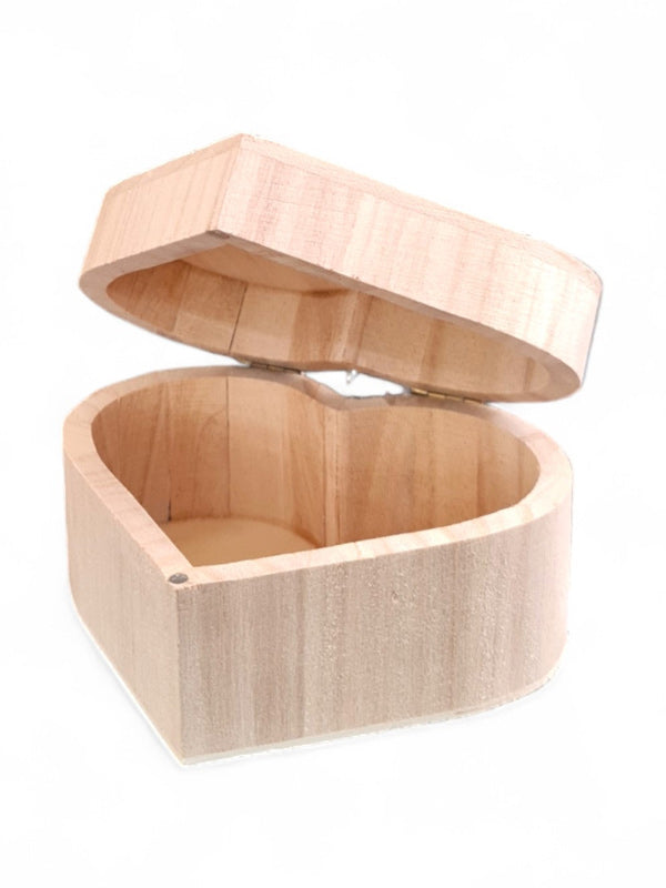 Wooden Heart Craft Box ±12×11×6.5 cm - Image 2