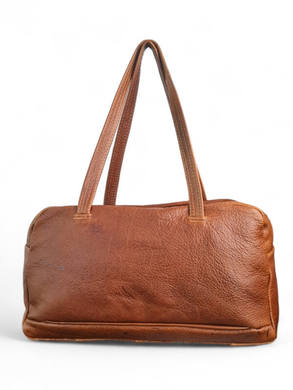 Leather Doctor's Bag/luggage BAG - TAN - ±H20×L40×W18 Cm - Image 2