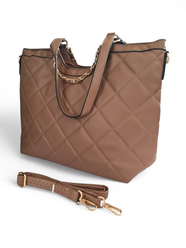 Ladies BAG - BEIGE ±30×42×11.5 Cm