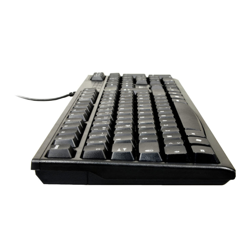 Port Connect Office Budget Wired Keyboard-Black - alternate product view 3